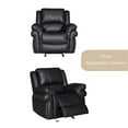 thumbnail image 7 of Hybition 3 - Piece Living Room Set Faux Leather Sofa Set-Black, 7 of 7