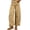 Khaki Print, variant on sicmoss Women's White Cotton Barrel Jeans Y2K Wide Leg Baggy Ruffle Hem with Pockets