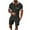 Army Green, variant on Two Piece Short Outfits Men Color Block Tracksuits Sport Summer Short Sleeve and Shorts Set for Men
