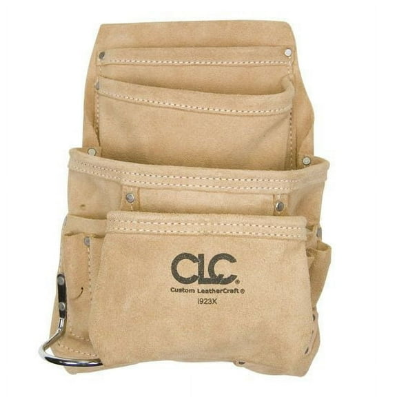 CLC Custom Leathercraft I923X Suede Carpenter's Nail and Tool Bag, 10 Pocket