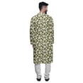 thumbnail image 3 of Atasi Kurta Asymétrique à Boutons pour Hommes en Coton Slub Imprimé Mode pour Hommes, 3 of 5