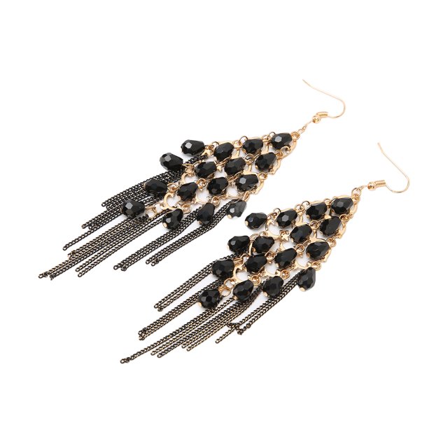 Pendientes Colgantes Con Borlas, Pendientes Colgantes Con Flecos De Cuentas De Cristal De Imitación, Pequeños Decorativos Para Compromiso Para Mujeres ANGGREK AH2713