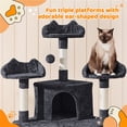 thumbnail image 4 of Yaheetech 76.4-inch Cat Tree Cat Tower with Condos, Black, 4 of 8