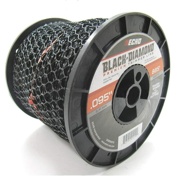 Echo Genuine Black Diamond 885ft Spool .095" (dia.) Trimmer Line, (2) Spools 330095073-2PK