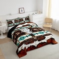 thumbnail image 2 of Castle Fairy Tribal Aztec Queen Comforter Set,Boho Bull Skull Bedding Comforter Set, 2 of 7
