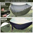 thumbnail image 2 of IBAOLE Camping Hammock with Mosquito Net Double Layer Backpacking Hammock with Bug Netting Lightweight Portable for Outdoors Adventure Hiking Travel with 9.8ft Tree Straps Max Load of 880lbs, 2 of 6
