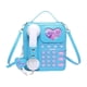 thumbnail image 4 of Bolso bandolera para teléfono, original bolso de hombro de PU con forma de teléfono, ideal para maquillaje y paraguas. Azul, 4 of 9