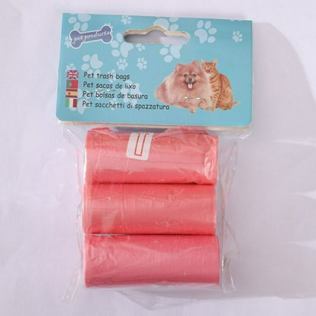 45pcs Disposable Garbage Bag Color Trash Bags for Bathroom Trash Can Kitchen Bin Liners