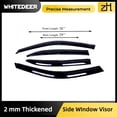 thumbnail image 3 of White Deer, Hood Shields with Acrylic Window Visor Sun Rain Deflector Guard for Honda Civic Black, 3 of 9