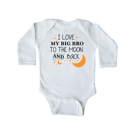 

Inktastic I Love My Big Bro To The Moon and Back Gift Baby Boy or Baby Girl Long Sleeve Bodysuit