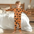thumbnail image 4 of Boys Pajamas Girls Pajama Pumpkin and Ghost Black Cute Comfortable Cotton Two-piece Pajama Set, 4 of 7
