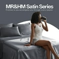 thumbnail image 6 of MR&HM Satin Pillow Case, 2 Pack Satin Standard Silky Pillowcase for Hair and Skin, Satin Pillowcase Set of 2, 20x26, Space Grey, 6 of 7