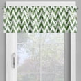 thumbnail image 2 of Ambesonne Palm Leaf Valance Pack of 2, Chevron Motif, 42"X12", Green White, 2 of 5