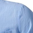 thumbnail image 4 of Mens Shirts Long Sleeve Casual Turn-down Collar Button Shirt Blouse Light Blue 2XL, 4 of 6