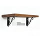 thumbnail image 1 of Uxcell 2 Pcs Soportes Decorativos para Estantes, Soportes para Estantes Flotantes de 5" x 3" para Estanterías de Pared, Negro, 1 of 7