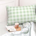 thumbnail image 5 of KLL Green Checkboard Pillow Covers Envelope Closure,Super Soft and Cozy Fuzzy Fleece Pillow Case Cover 14"x20", 5 of 7