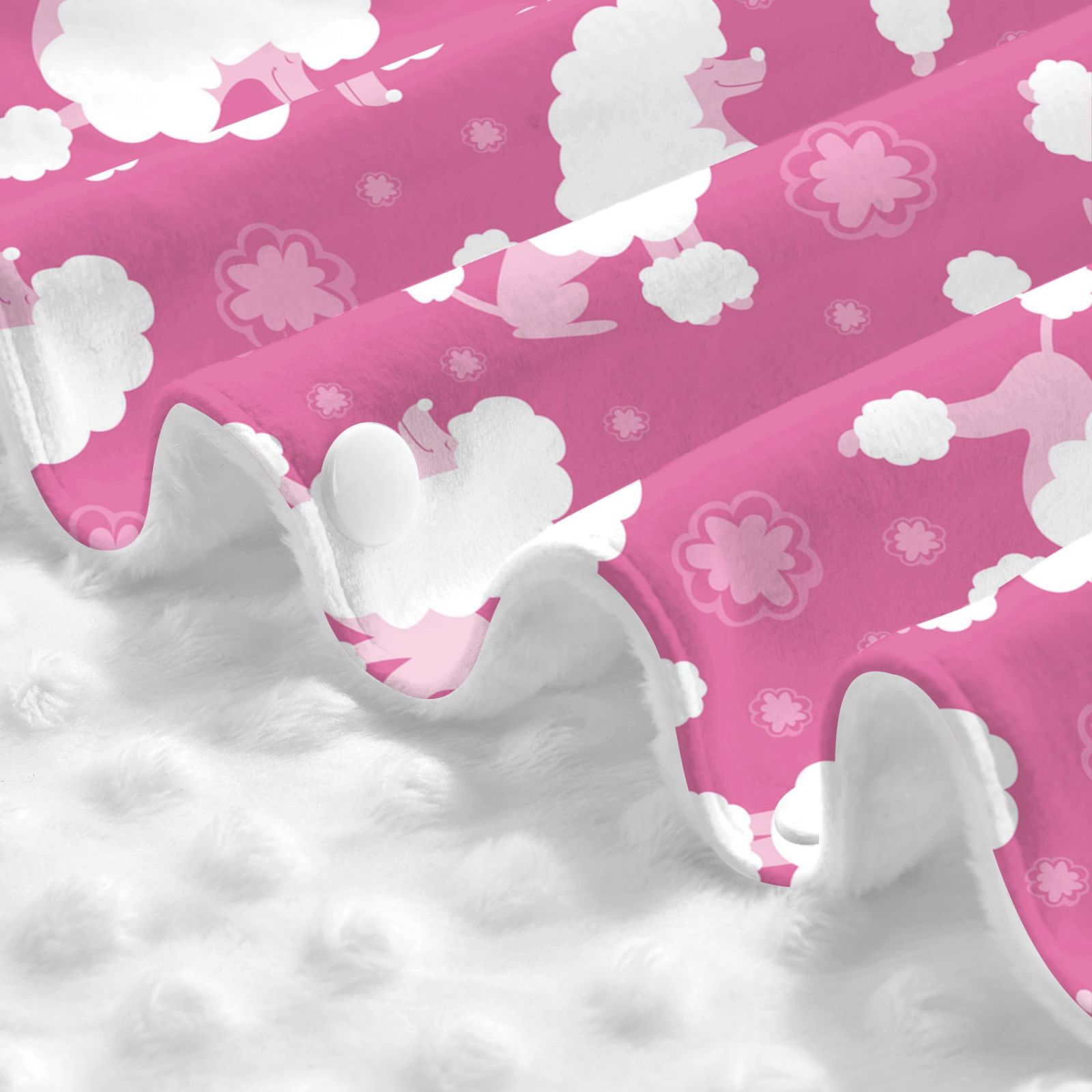 Car Seat Cover Baby - Cute Poodle Dog Pink Breathable Infant Car Seat Cover for Baby Carseat, Lightweight Comfort Baby Essentials Must Haves Newborn Stuff for Girl Boy