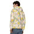 thumbnail image 4 of Wukai Lemon Leaves Print Men's Zip-Up Hoodie,Fleece Full-Zip Hoodie for Men, Hooded Sweatshirt-Medium, 4 of 5