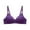 Purple, variant on Bras for Womens Aoujea Women's Bra Soild Wire Free Underwear One-Piece Bra Everyday Small Cup Underwear