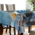 thumbnail image 3 of Ryvnso Turtle Butterfly Floral on Water Rectangle Table Cloth Tablecover Dinning Tablecloth 54"x54", 3 of 8