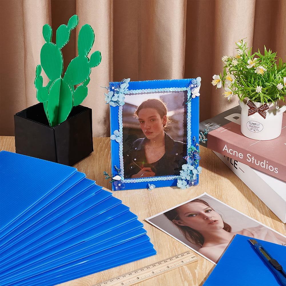 20 Pcs Corrugated Plastic Sheet 5.9x11.8 Inch Plastic Corrugated Board 4mm Thickness Plastic Yard Signs Boards for Indoor and Outdoor Use A-Frame Warnings Divider Crafts Packing Mauve
