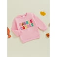 thumbnail image 3 of Suealasg Little Girls Sweatshirt 1T 2T 3T 4T Long Sleeve Round Neck Letter Turkey Print Pullovers Tops Casual Thanksgiving Clothes for Toddler Girls, 3 of 7