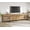 Oak, variant on WAMPAT Modern TV Stand for TVs up to 120 inch, 4 in 1 TV Console with Glass Doors and 2 Drawers, Entertainment Center with Adjustable Shelf for Living Room, Bedroom, Oak