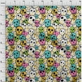 thumbnail image 3 of oneOone Cotton Cambric White Fabric Skull Diy Clothing Quilting Fabric Print Fabric By Yard 42 Inch Wide, 3 of 4