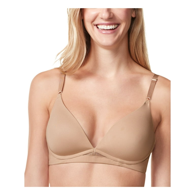 WARNERS Intimates Beige Mesh Center for Flexibility Plunging Contour Cups  Underwire Bra 38C 