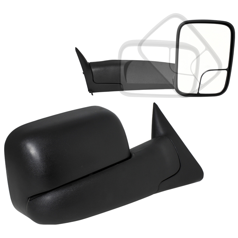 AJP Distributors For Dodge Ram 1500 2500 Extendable Power Side View Heated Tow Towing Mirrors Black