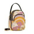 thumbnail image 7 of FORMRS Crossbody Bag for Women Quilted Travel Shoulder Cell Phone Purse with Chain Strap Handbag, Purple Retro Rainbow, 7 of 7