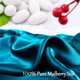thumbnail image 4 of 19mm Peacock Blue Silk Pillowcase for Hair Skin Queen/20x30in with Zipper, 4 of 6