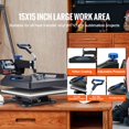 thumbnail image 6 of Heat Press Machine Heat Press 15x15, Upgraded Heat Press Machine 5 in 1, Anti-Scald, Fast-Heating, Swing Away Digital Control Multifunction Heat Press for Sublimation Combo for T-Shirt Hat Cap Mug Pl, 6 of 8