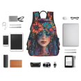 thumbnail image 4 of Honeii Bohemian Colorful Flower Woman Print Lightweight Backpacks,Carry on Backpack,Durable Backpack for School, Work & Travel, 4 of 7
