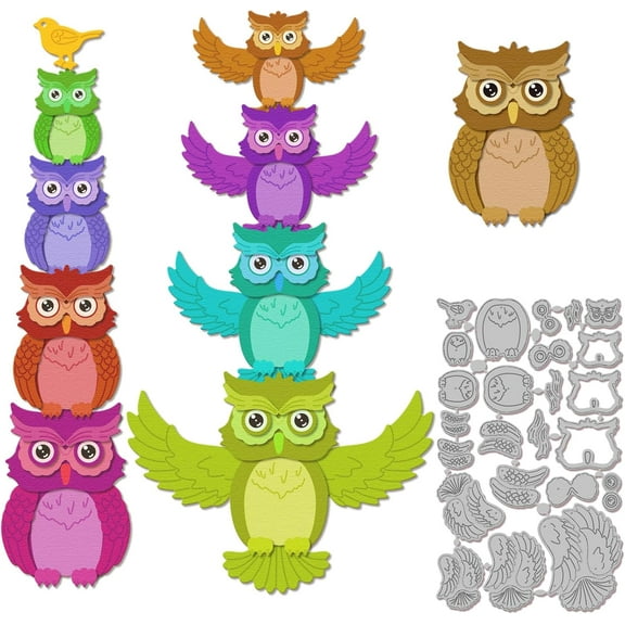Cute Owl Cutting Dies for DIY Scrapbooking Metal Birds Cut Dies Animals Die Cuts for Card Making Embossing Photo Album Craft Decor