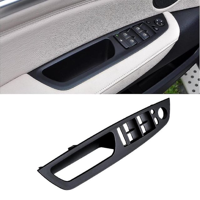 Moldura de manija de puerta interior con manija interior izquierda para BMW X5 E70 2008-2013, X6 E71/E72 2008-2014 - Compatibilidad de manija de puerta delantera