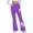 Purple, variant on BVOFAR Flare Leggings for Women Sparkly Print High Waist Stretch Pants Glitter Sequin Yoga Trousers Fashion Party Bootcut Legging