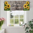 thumbnail image 3 of Valances for Windows Watercolor Sunflower Farm Vintage Wood Board Rod Pocket Short Curtain for Bathroom Living Room Bedroom Positive Quote 1 Panel 54x18in, 3 of 9
