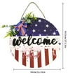 thumbnail image 2 of TIELUTT Independence Day Wooden Welcome Door Sign Holiday No Place like Home for the Holidays Sign Teal Home Decorations for Bathroom Wooden Welcome Sign Front Porch Family Plaque Heads Outdoor Porch, 2 of 6