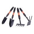 thumbnail image 2 of S SERENABLE 4Pcs Garden Tool Set Rake 2 in 1 Hoe and Cultivator for Planting Cultivating Style B, 2 of 9