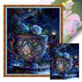 thumbnail image 1 of Hilo de bordar de algodón ecológico Wdftyju punto de cruz jardín nocturno 11CT 40x50cm, 1 of 9