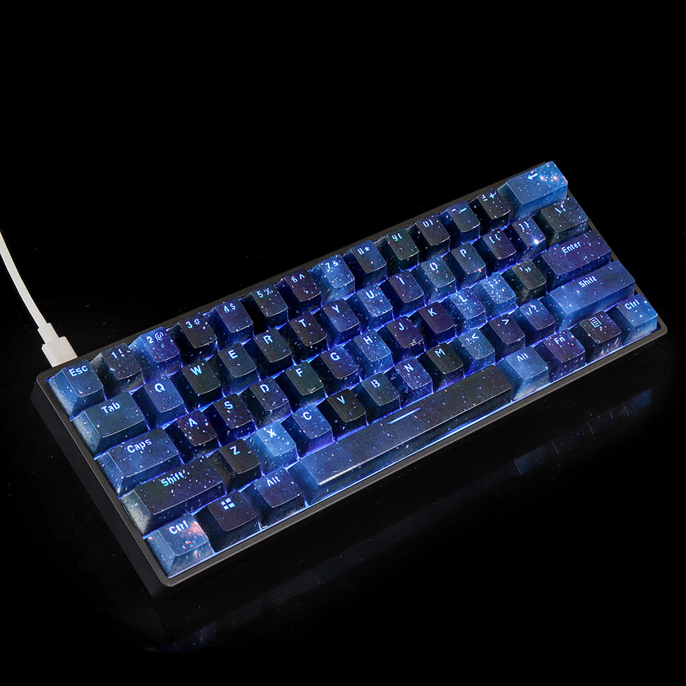 104 Keys Blue Starry Sky Keycap Set OEM Profile ABS Two Color Molding  Keycaps for Mechanical Keyboard