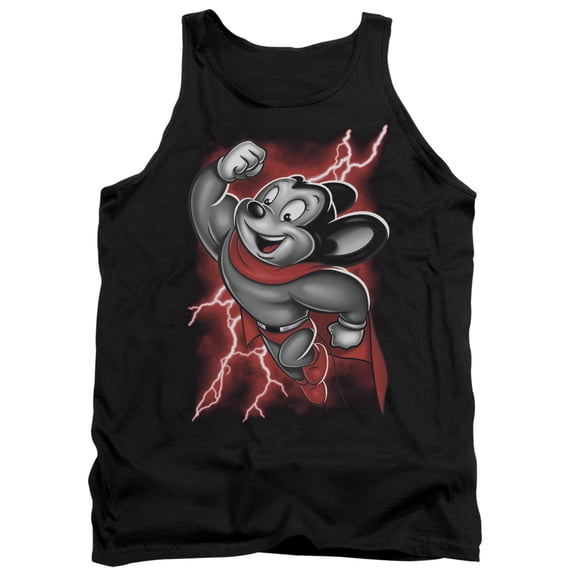 Mighty Mouse Mighty Storm Adult Tank Top Black