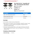 thumbnail image 2 of Rear Brake Pad Set - Compatible with 2006 - 2007 Mercedes-Benz ML500, 2 of 2
