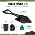 thumbnail image 3 of 72HRS Explorer Shovel - Survival Gear Folding Shovel - Snow Shovel for Car - Small Shovels for Digging - Camping, Garden, and Recovery Tool - Tactical Mini Camp Shovel, 3 of 6