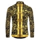 thumbnail image 3 of Camisas de manga corta con botones y estampado 3D de lujo de alta gama con patrón dorado para hombres, blusas de estilo callejero de moda, atuendos de hip hop, 3 of 5