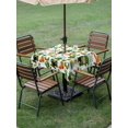 thumbnail image 5 of Square Outdoor Tablecloth with Umbrella Hole Saint Patrick's Day Outside Table Cloth Waterproof Patio Table Cover Gnomes Hats Boots Clovers Leaves Zipper Tablecloths for Picnic Camping 60x60 Inch, 5 of 8