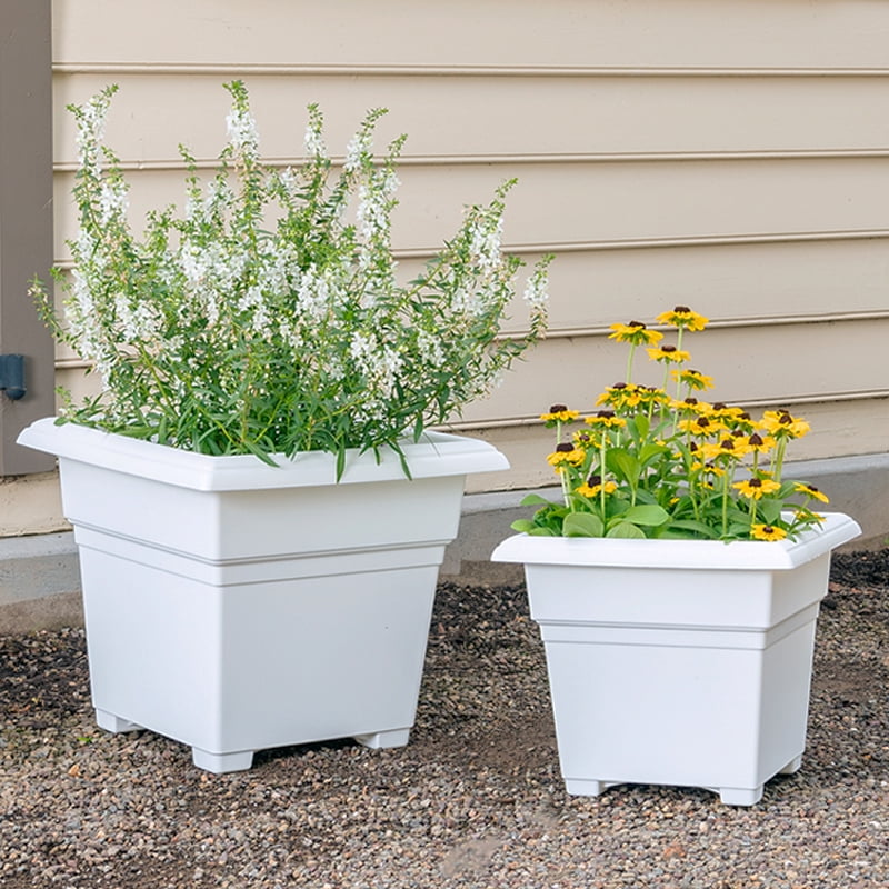 Root & Vessel Countryside Tub Planter, White, 18"