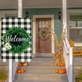 thumbnail image 4 of Boxwood Wreath Welcome Spring Flag 28 x 40 Double Sided, Burlap Buffalo Check Plaid Winter House Flags Rustic Farmhouse Spring Winter Yard Garden Decor, Large Welcome Flag, 4 of 6
