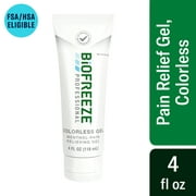 Biofreeze Professional Menthol Pain Relieving Gel Colorless Gel 4 FL OZ Tube For Pain Relief Associated With Sore Muscles, Arthritis, Simple Backaches, And Joint Pain (Packaging May Vary)